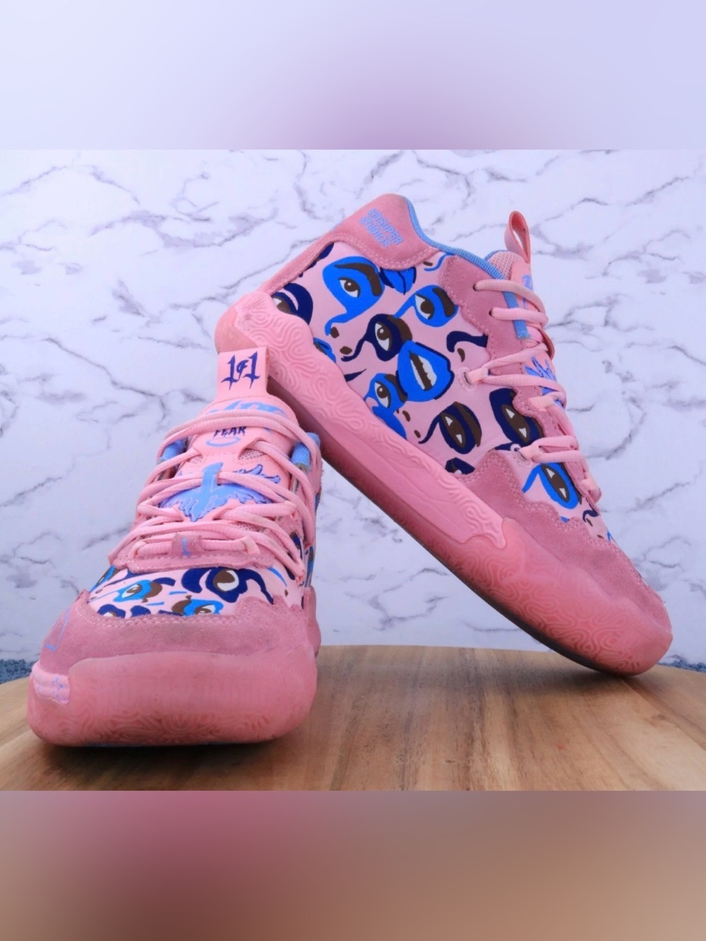 Puma LaMelo Ball MB.03 x KidSuper Pink Low Shoes Sneakers 379328-01 Men's Size 8
